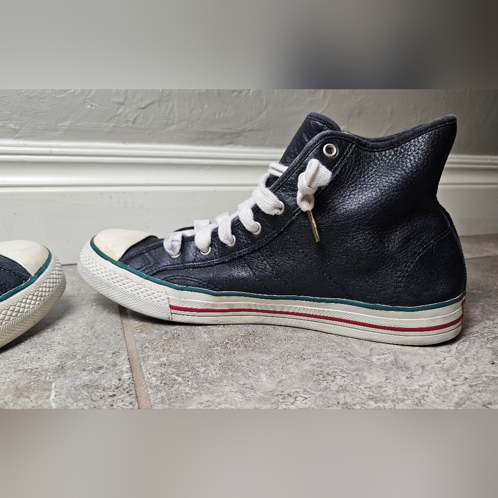 [AMERICAN EAGLE OUTFITTERS] Dark Blue Leather High-Top Sneakers Men's《10》 - Picture 9 of 15